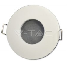 V-tac GU10 Корпус Луна Кръг Мат Бял