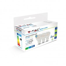 Led V-TAC 5W GU10 SMD Пластик 320Lm 4000K 3бр/сет